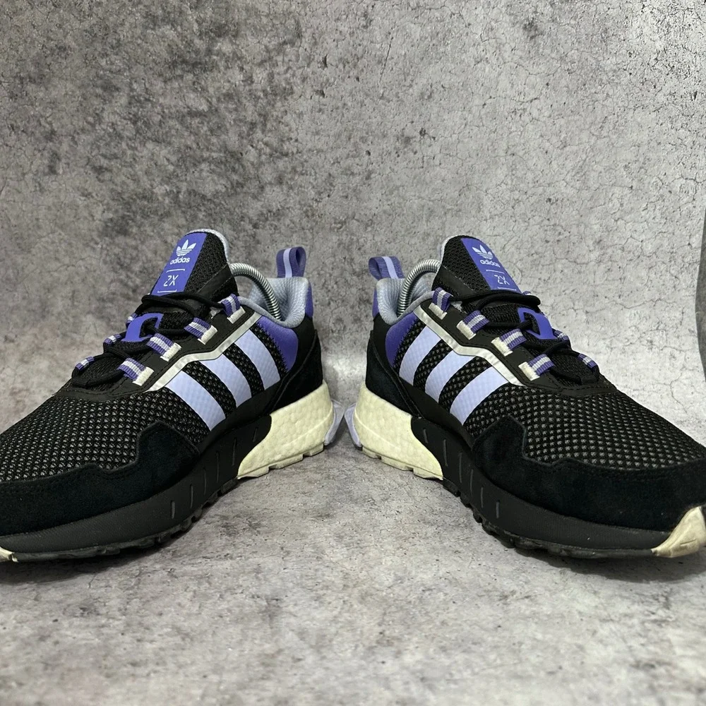 Adidas ZX 1K Boost Women 8.5 Black Violet Tone H00443 Athletic Running Sneakers